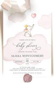 Boy And Girl Baby Shower Invitation Templates Elephant Baby Shower Invite Printable Baby Shower Invite Unisex Genders Instant Download Baby Shower Invites For Girl Baby Shower Invitation Templates Elephant Baby Shower
