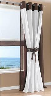 2 St Raffrollo 45 X 155 Weiss Schoko Braun Schlaufen Vorhang Leinen Optik Neu Ebay Elegante Gardinen Vorhange Leinen Vorhange