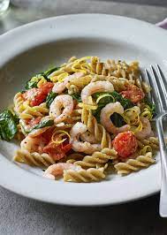 One Pot Prawn Spinach And Tomato Pasta Recipe Recipe Bbc Good Food Recipes Prawn Pasta Pasta With King Prawns