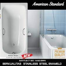 Harga flash sale premium bathtub spa american standard tonic 170 cm acrylic terbaru mei 2021 | dapatkan promo flash sale premium bathtub spa american standard tonic 170 cm acrylic di blibli 📢 gratis ongkir 100% original 💡 pembayaran aman & mudah Promo American Standard New Bathtub Spa160 Cm With Hand Grips Steel Enameld Jakarta Timur Kamar Mandiku Tokopedia