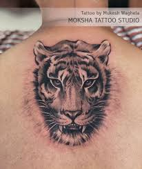 Tattoos performed outside of a professional studio: Tiger Mokshatattoostudio Best Tattoo Studio India Goa Top Tattoo Artist Goa Moksha Tattoo Studio