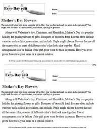 Education World Every Day Edit Mother S Day Flowers Education World Editing Writing Prepositional Phrases
