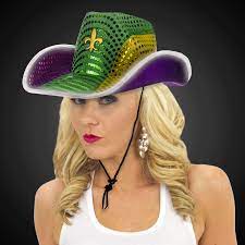 Sequin Mardi Gras Led Cowboy Hat Mardi Gras Hats Cowboy Hats Hats For Women