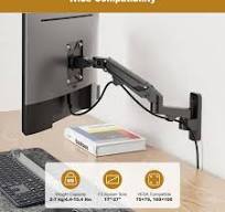 RICOO Support Mural pour Moniteur S4411 orientable inclinable écran PC  17-27" (43-69cm) Bras articulé TV LCD LED incurvée VESA : Amazon.fr:  High-Tech