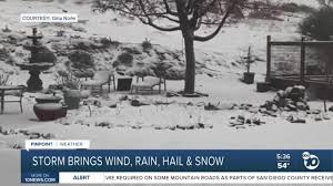 Cold Storm Brings Wind Rain Hail And Snow To San Diego County Youtube
