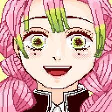 甘露寺蜜璃 カレン desenho quadriculado ideias de minecraft desenhos de anime