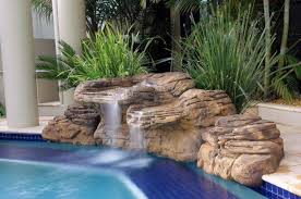 A pool waterfall can be a great addition to your pool's ambience. The Beachcomber Swimming Pool Waterfall Pmw 008 By Universal Rocks Marquis Gardens