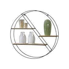 Description du produit ces articles peuvent aussi vous intéresser. En Casa Etagere Murale Ronde Avec 3 Surfaces De Stockage Meuble De Rangement Metal Et Bois Couleur Bois Et Noir 55 X 12 X 55 Cm Vente De Etagere Conforama