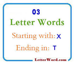 The alphabet song is any of various songs used to teach children an alphabet. Three Letter Words Starting With X And Ending In T Letterword Com