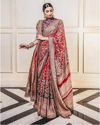 The official instagram account of tarun tahiliani. Red And Gold Tarun Tahiliani Wedding Saree Indian Bridal Wear Wedding Saree Collection Designer Bridal Lehenga