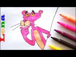 Rosaroten Panther Zeichnen Ausmalen How To Draw The Pink Panther Kak Risovat Rozovuyu Panteru Youtube