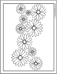Flower coloring pages pdf is available for users to download for free. Daisy Coloring Pages 15 Customizable Pdfs Flower Coloring Pages Flowers Coloring Pages Rose Coloring Pages