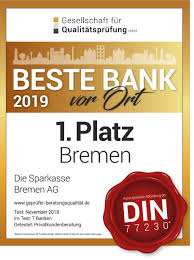 Öffnungszeiten, adresse, telefonnummer, email, karte, website, kontakt. Sparkasse Bremen Beste Bank 2019