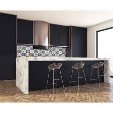Pour la fabrication des cuisine credence carreau de ciment traditionnel:. Credence Effet Carreaux Ciment Noir Blanc Credence Cuisine Deco