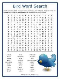 Bird Bird Bird Bird Is The Word Bird Word Search Puzzle Word Search Puzzle Word Puzzles Teaching Curriculum