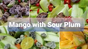 The superb combination of sweetness, saltiness and sourness in this drink. Mango With Sour Plum Mangga Asam Boi Malaysian Style Tamil Youtube