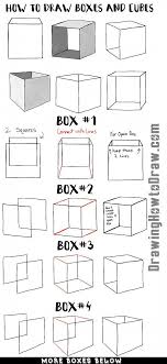 How To Draw Boxes And Cubes And How To Shade Them Step By Step Tutorial How To Draw Step By Step Drawing Tutorials Basic Drawing For Kids Step By Step