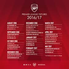 Official source for the latest arsenal results for first team, academy and women's fixtures. Arsenal On Twitter Arsenal Fixtures For The 2016 17 Premier League Season Coyg