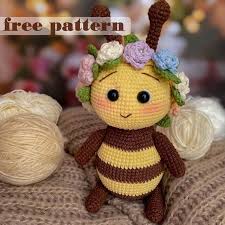 New free projects added weekly! Flora The Bee Crochet Pattern Amiguroom Toys