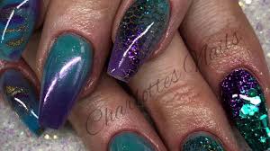 Get the best deals on acrylic nail acrylic kits&sets. Acrylic Nails Turquoise Purple Design Set Youtube