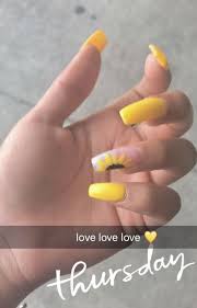 Yellow And Black Acrylic Nail Designs On Twitter Sunflower Nails Wedding Acrylic Nails Black Acrylic Nails