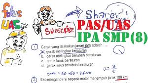 Soal Dan Pembahasan Pas Uas Ipa Smp Kelas 8 Semester 1 50 Soal Youtube