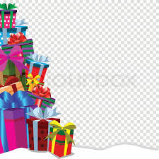 Festive Holiday Background With Gifts Stock Vector Colourbox