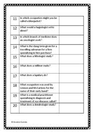 Read on for some hilarious trivia questions that will make your brain and your funny bone work overtime. Occupations Trivia Questions Quiz 20 Questions With Answers Tpt