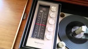Vintage magnavox logo on a vintage amplifier. Mint Condition Antique Magnavox Astro Sonic Stereo Record Player Cabinet All Original 1960 S Youtube