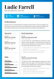 Land the best medical jobs with this professional medical cv template along with 6 example medical cvs to guide and inspire you to create your own winning cv, grab recruiters attention and land plenty. Senior Medical Officer Resume Resume Example Word