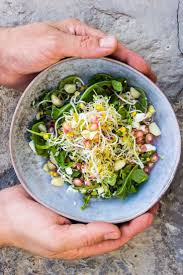 Salat Aus Rucola Frischen Sprossen C A N B A L L E T Leckere Salate Salat Rucola