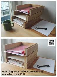 Upcycling Wood Letter Document Tray Diy October 2017 Made By Lumir Gersl Holz Upcycling Brief Dokument Abl Diy Desk Accessories Diy Wood Desk Diy Tray