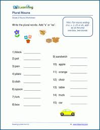 Singular and plural nouns worksheets for advanced level learners. Plural Nouns Worksheets For Grade 2 K5 Learning