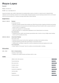 You should choose the resume template that best reflects your current . Banking Resume Sample Banker Objective Template