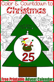 Free Printable Advent Calendar Color And Countdown To Christmas Advent Calendars For Kids Printable Advent Calendar Kids Calendar