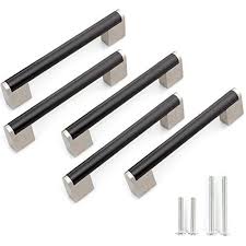 Fulgente Black Cabinet Handles 5 Inch Stainless Steel Kitchen Cabinet Hardware In 2020 Black Cabinet Handles Stainless Steel Kitchen Cabinets Kitchen Cabinet Hardware