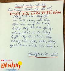 Những câu thơ viết đợi mặt trời (1983); Báº¥t Ngá» Nha ThÆ¡ Hoang Nhuáº­n Cáº§m Gá»­i Bai ThÆ¡ Viáº¿t Tay Tiáº¿p Lá»­a Cho Ä'a Náºµng