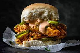 Hot Agave Vegan Chicken Sandwich Recipe W King Oyster Mushrooms Recipe Chicken Sandwich Recipes Oyster Mushroom Recipe Chicken Sandwich