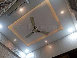 Pop designs for small rooms. Pop False Ceiling Design For Small Bedroom With Fan Trendecors