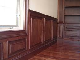 Mahogany Home Office With Wainscoting And Beam Ceiling Wainscoting Styles Wainscoting Wood Wainscoting
