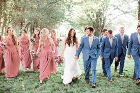Pink Bridesmaids Blue Groomsmen Floral Print Ties Blue Bridesmaids Pink Bridesmaid Dresses Bridesmaid Colors