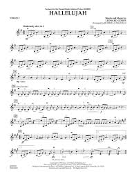 Hallelujah Violin 2 Sheet Music Digital Sheet Music Trombone Sheet Music