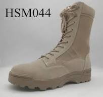 Gww, Factory Price 8 Inch Side Zipper Design Outdoor Combat Boot Strong Resistant Rubber Outsole Desert Boot with Stitching Hsm044