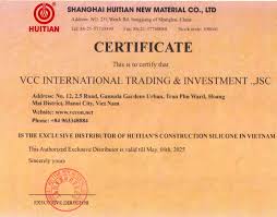 VCC - nhà phân phối độc quyền keo silicone Hutian tại thị trường Việt Nam