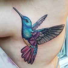 Pin By Mya Whitt On Reference Colorful Hummingbird Tattoo Hummingbird Tattoo Traditional Tattoo Hummingbird