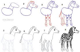 How To Draw A Zebra Step By Step Pictures Zebra Drawing Baby Zebra Drawing Zebra Painting
