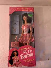 4.8 out of 5 stars with 37 ratings. 1996 Mattel Jewelry Fun My First Barbie Doll Black Hair No 16008 Nrfb For Sale Online Ebay