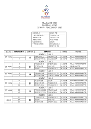 Ditubuhkan pd 16 nov 2009. Sea Games 2019 Jadual Perlawanan Bolasepak Sports247