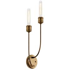 Shop Kichler Lighting Hatton 2 Light Wall Sconce Satin Bronze Overstock 30940315