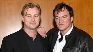 Directors Quentin Tarantino And Christopher Nolan Moderator Pose For A Photo Following The Dga Screening Of The Hat The Hateful Eight Christopher Nolan Nolan